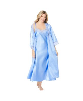 Amoureuse Plus Size The Luxe Satin Long Peignoir Set Macy s