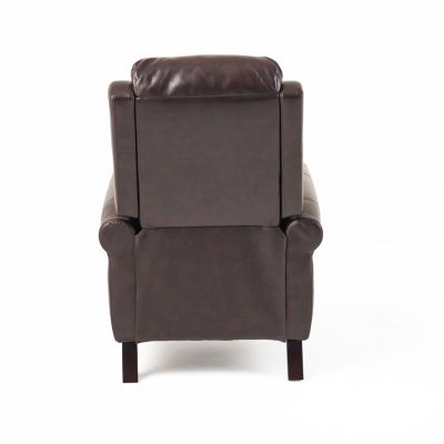 Memphis PU Leather Club Chair, Espresso Finish