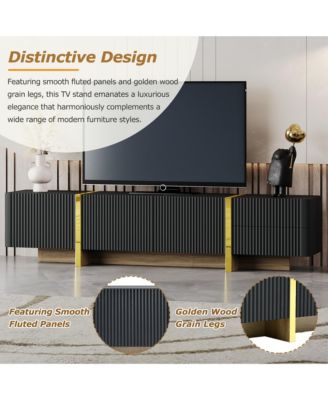 Streamdale Modern TV Stand with Discreet Cable Management