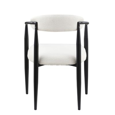  Upholstered Modern Dining Chairs with Toothpick Gold Frame (Set of 2)