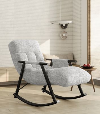   Standard Size   Fabric Upholstery   Adjustable Rocking Design, Comfort & Stability Features  Rocking Chair