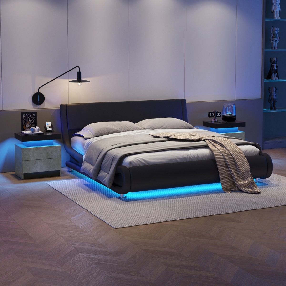 Streamdale Furniture Stunning Led Side Table Modern Decor for Any Room