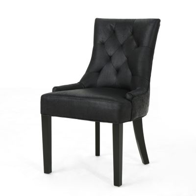 Set of 2 Tufted Velvet Dining Chairs w/ Diamond Stitching