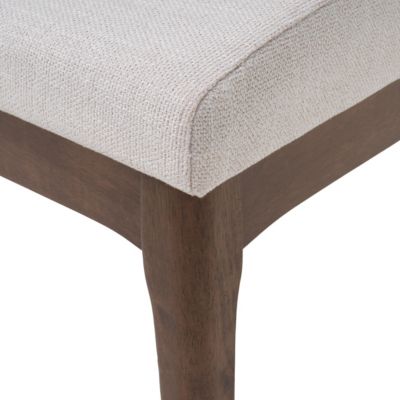 Contemporary Upholstered Dining Chairs with Rubberwood Legs (Set of 2)