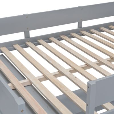 Streamdale Full Size Loft Bed with Desk and Shelf - White