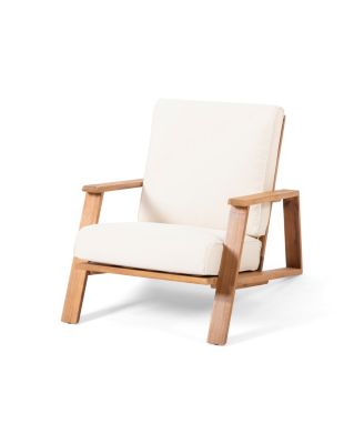 Modern Adirondack Chair Acacia Wood with Weather-Resistant Cushions