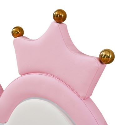  Extendable Princess Daybed with Crown Headboard and LED Lights