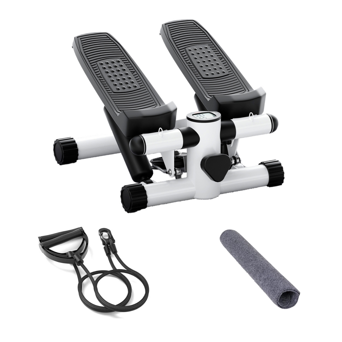 Streamdale Furniture Compact Mini Stepper with Led Display, Resistance Bands, and Non-Slip Base