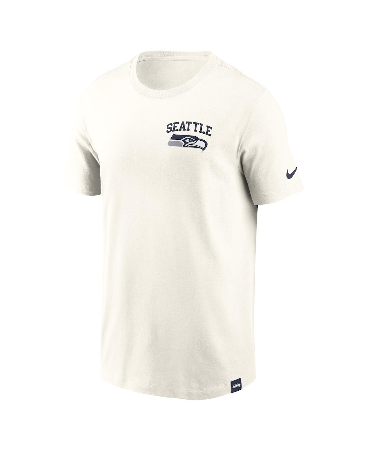 Fanatics Nike Men's Cream Seattle Seahawks Blitz Essential T-shirt In Cream