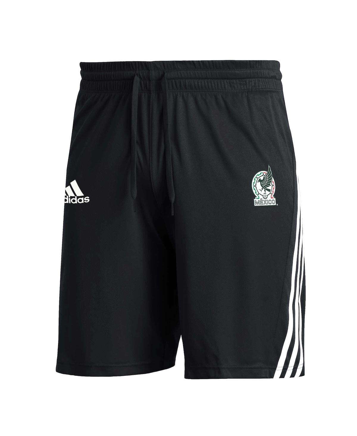 Adidas Men'sMexico National Team Club Crest Three-Stripe Aeroready Shorts - Black