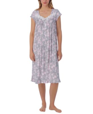Eileen West - Women's Floral Lace-Trim Waltz Nightgown