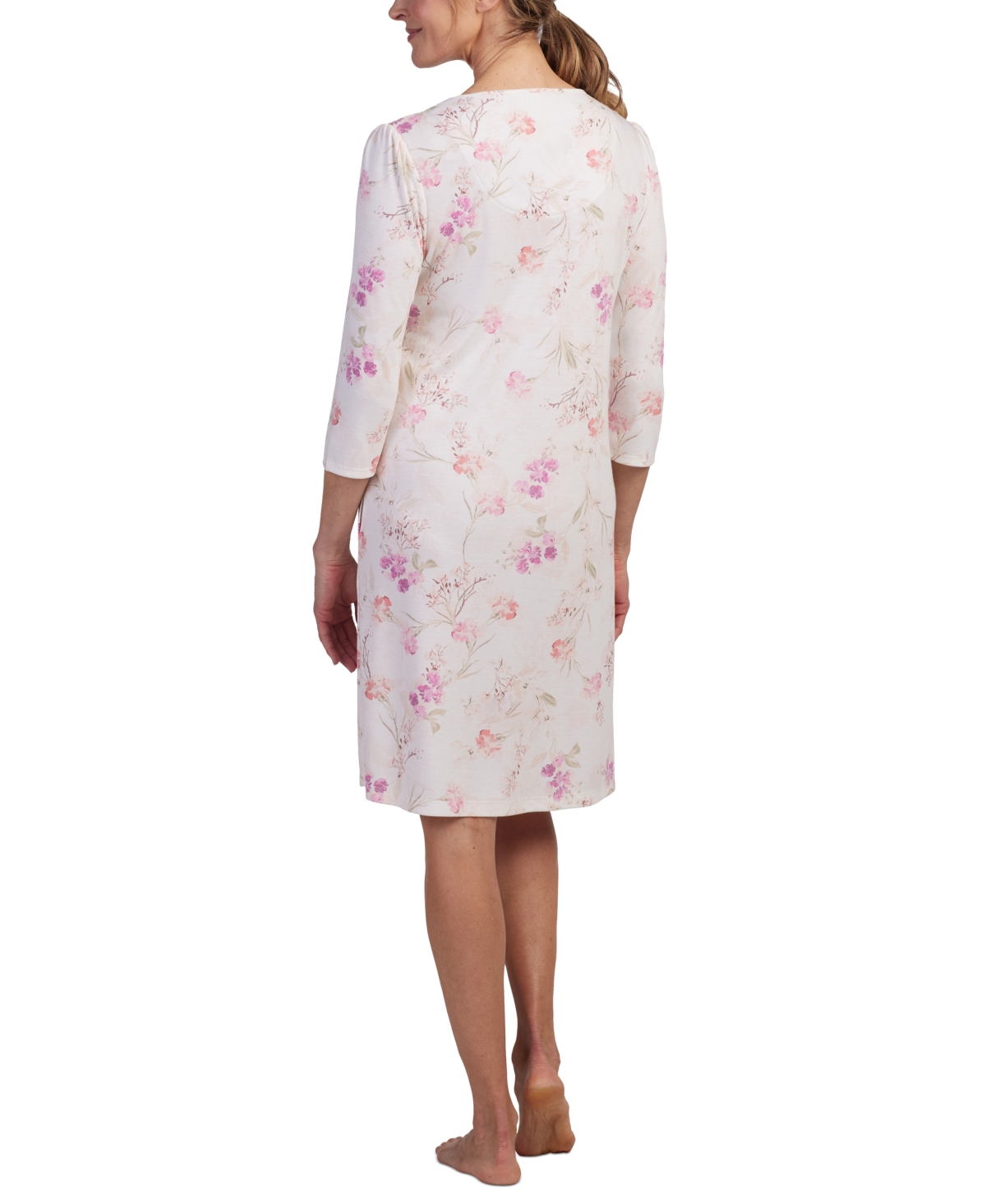 Miss Elaine Women's Floral Lace-Trim Nightgown