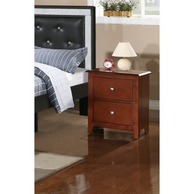 Streamdale Bedroom Nightstand Cherry Wooden 2 Drawers Table Bedside Table