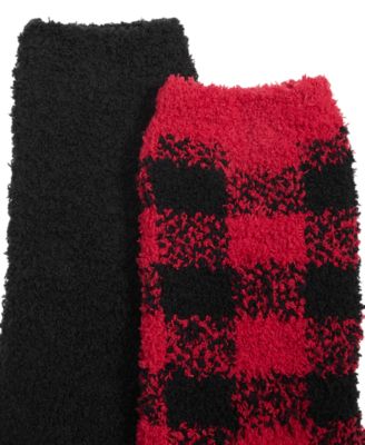 Women's 2-Pk. Holiday Fuzzy Butter Socks, Created for Macy's