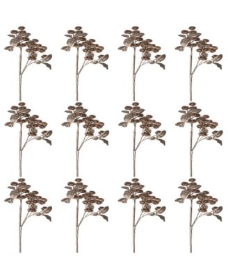 Set of 12 Pod Spray Decorations, Decorative Accents for Seasonal Decorating