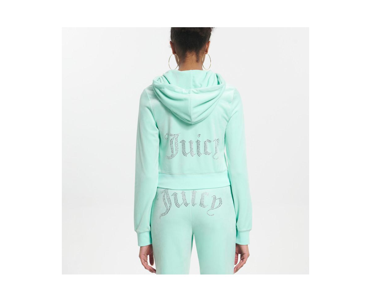 Juicy Couture Women's Og Big Bling Velour Hoodie
