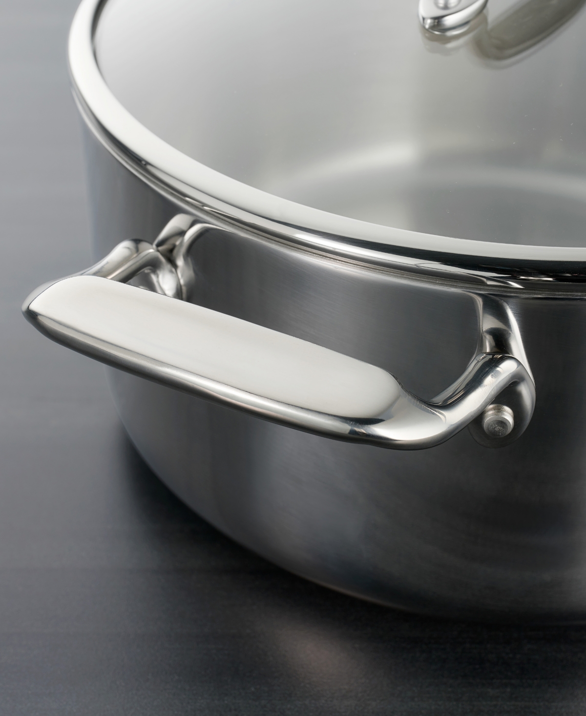 Tramontina Triply Clad Stainless Steel Glass Lid 12 Pc Cookware Set In Stainless Steel