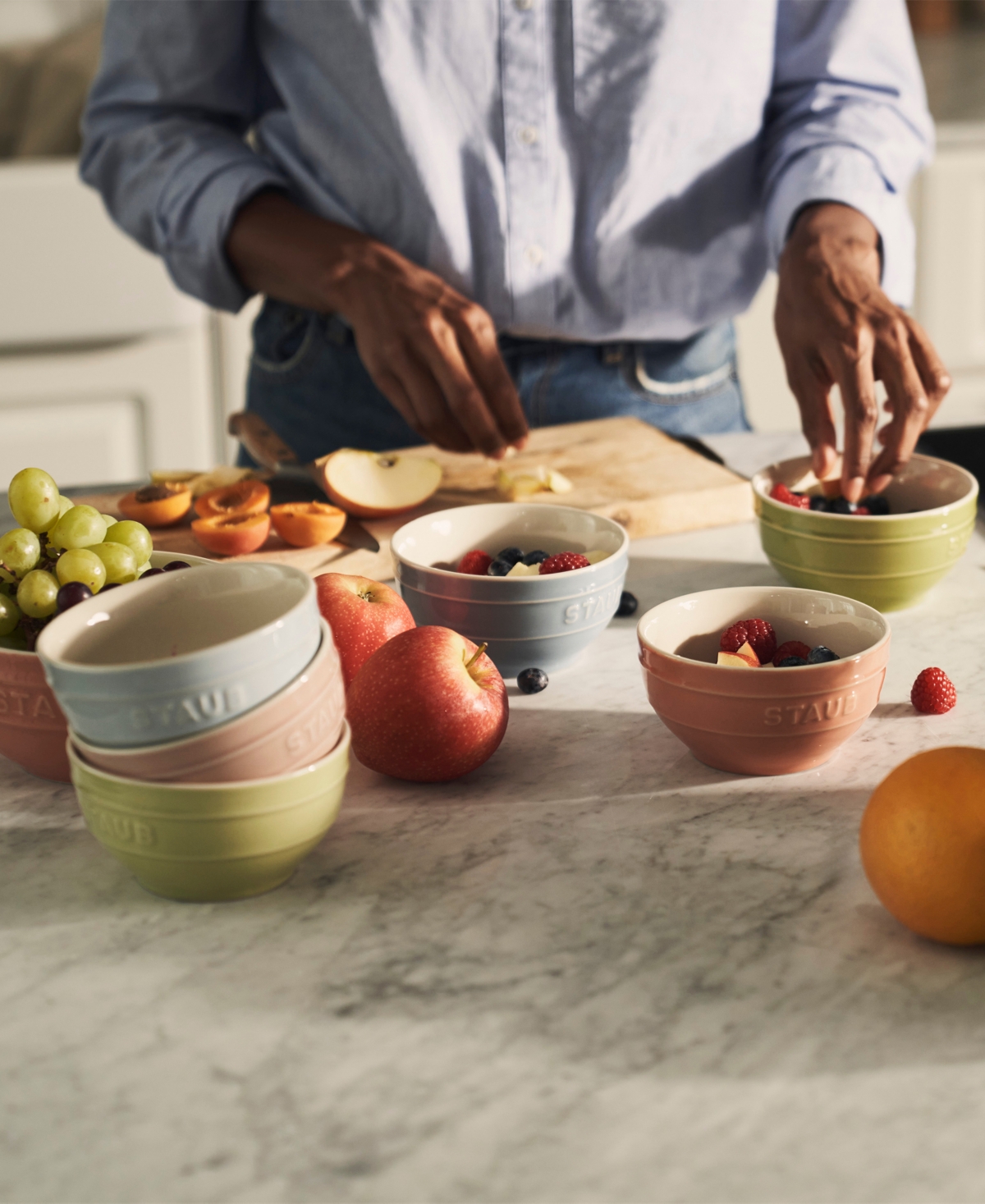 Staub Ceramic Small Universal Bowl, Set Of 6 In Macaron Pastel Colors