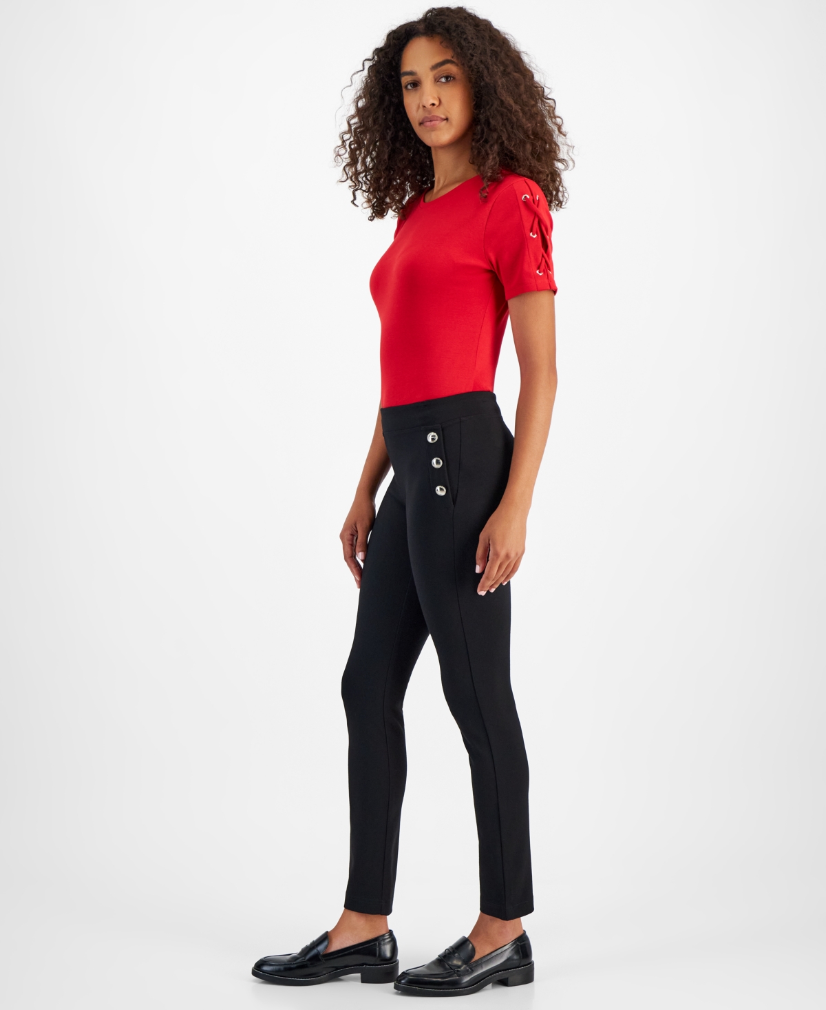 Nautica Jeans Women's Straight Pull-On Sailor Pants