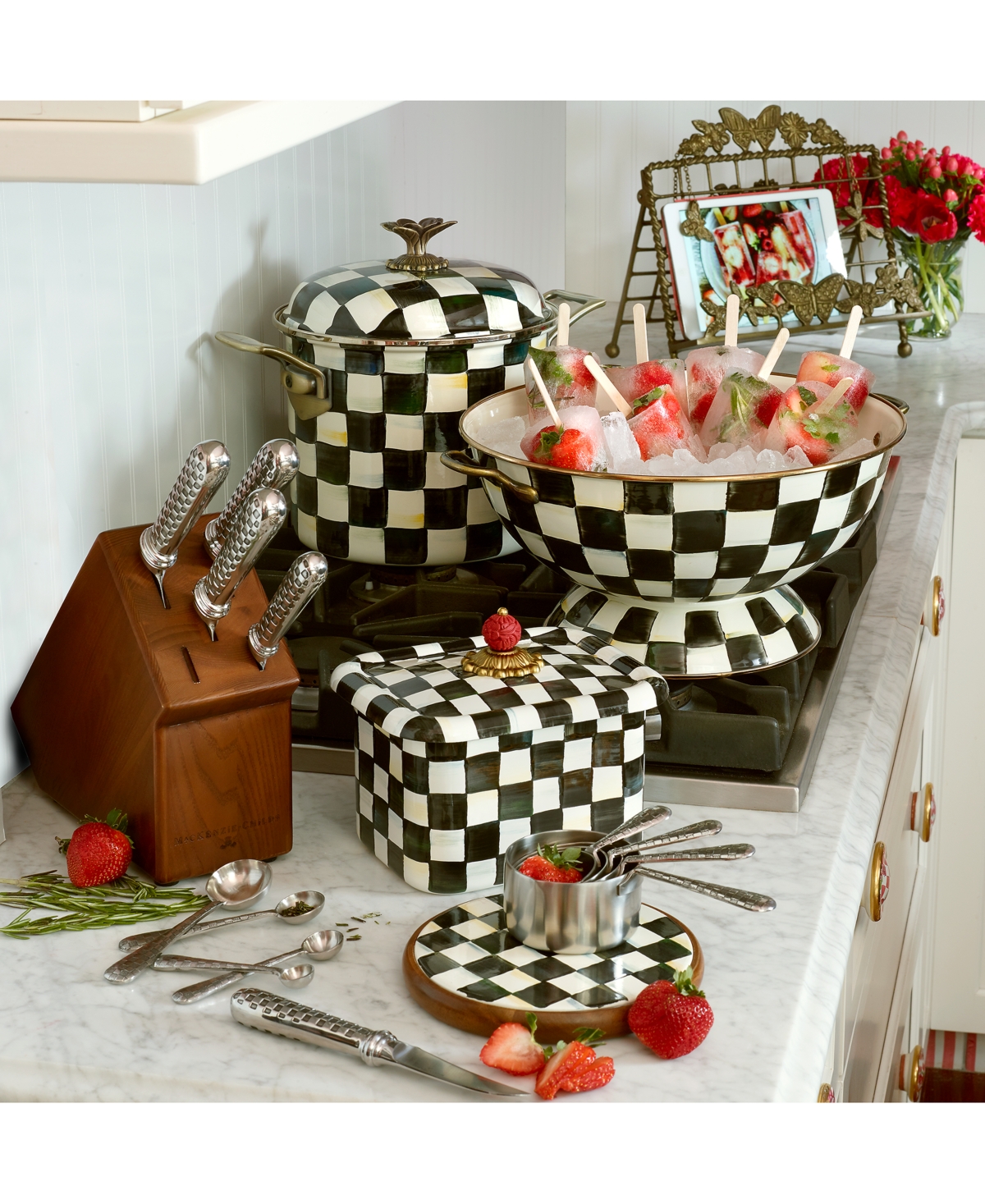 Shop Mackenzie-childs Courtly Check Recipe Box In No Color
