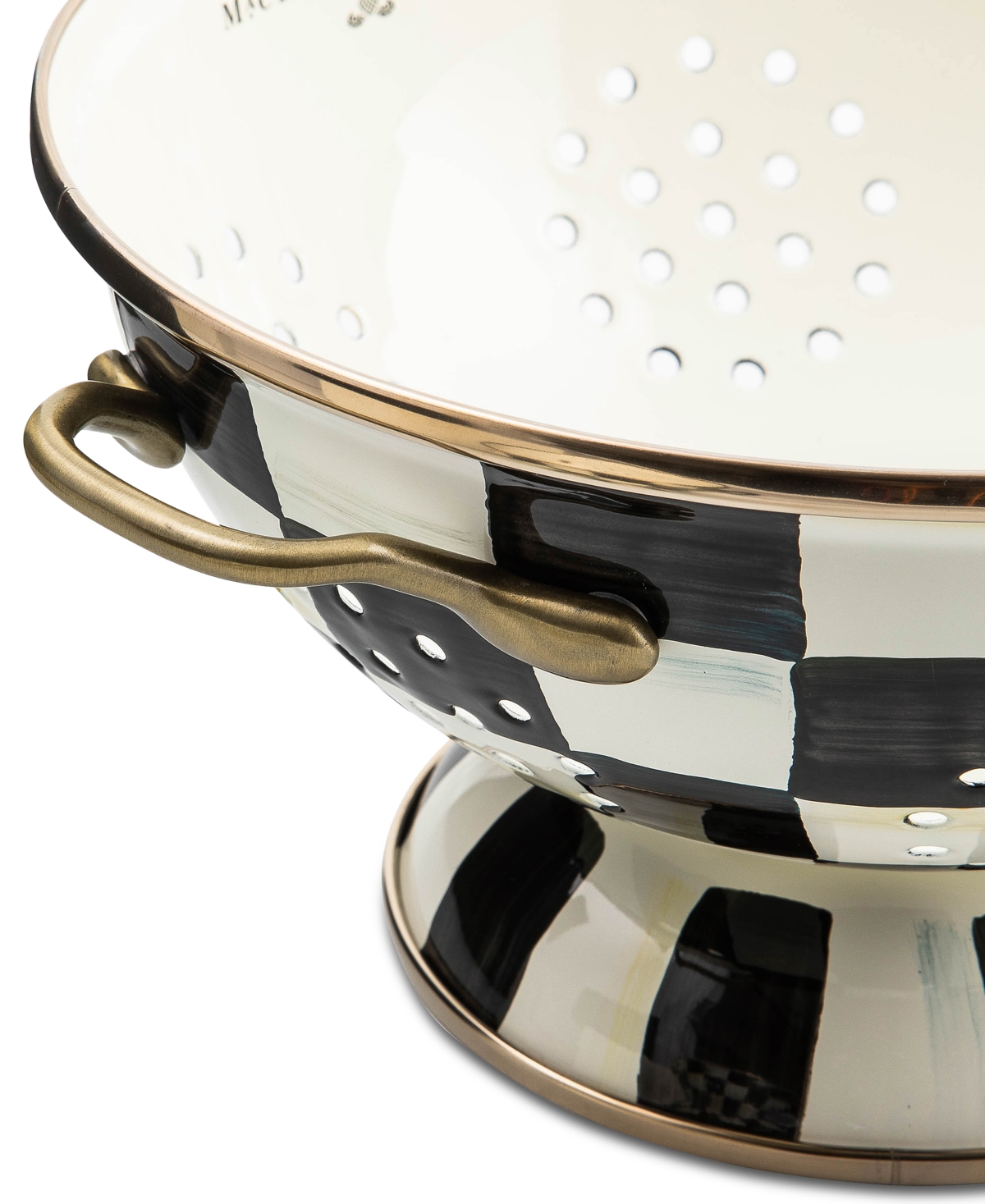 MACKENZIE-CHILDS COURTLY CHECK LARGE COLANDER 
