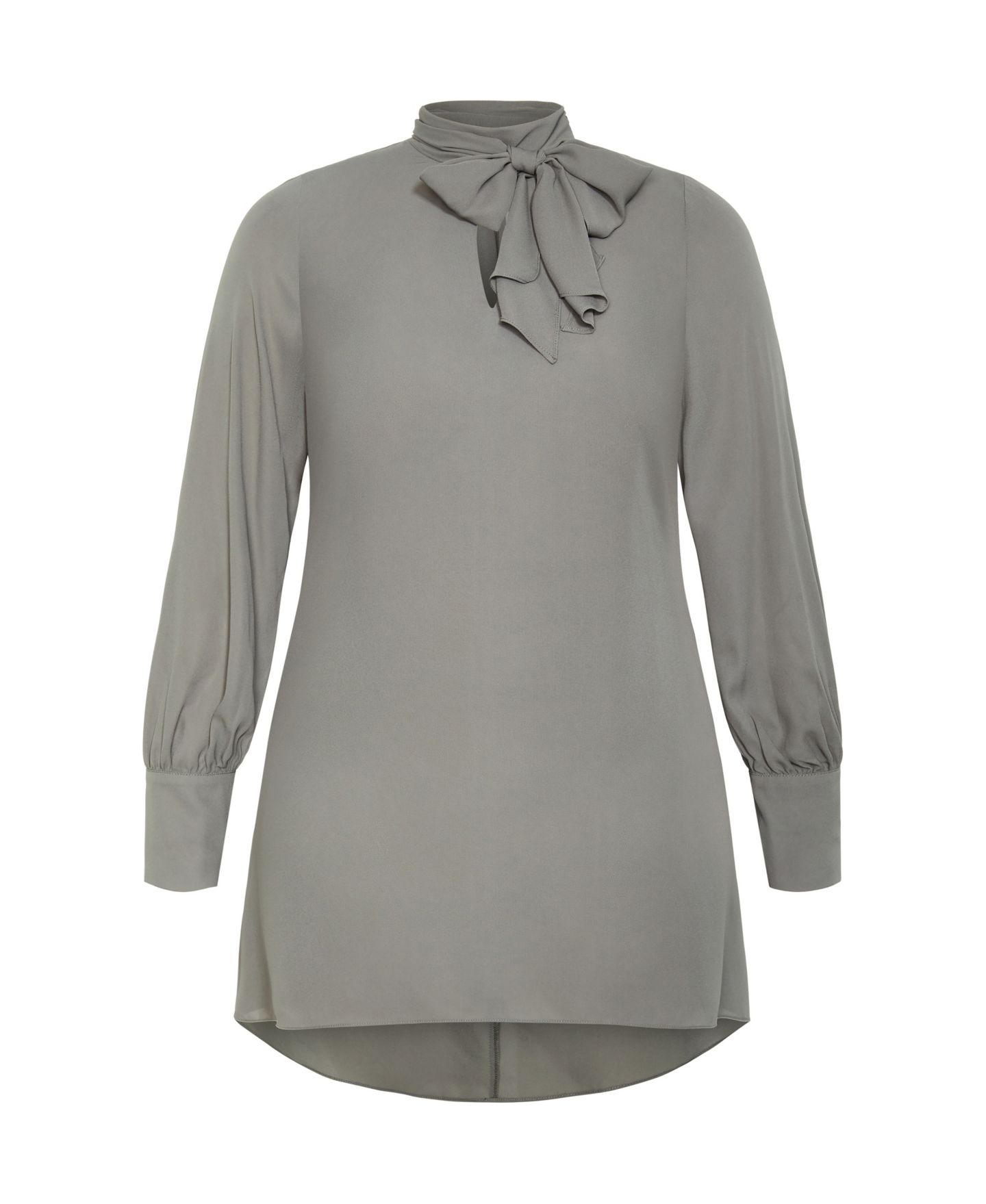 Женский топ CITY CHIC Neck Tie Tunic Top, цвет: Зелёный — фото 2