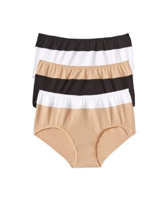 Women's Full Coverage Stretch Cotton Color Block Brief 3-Pack