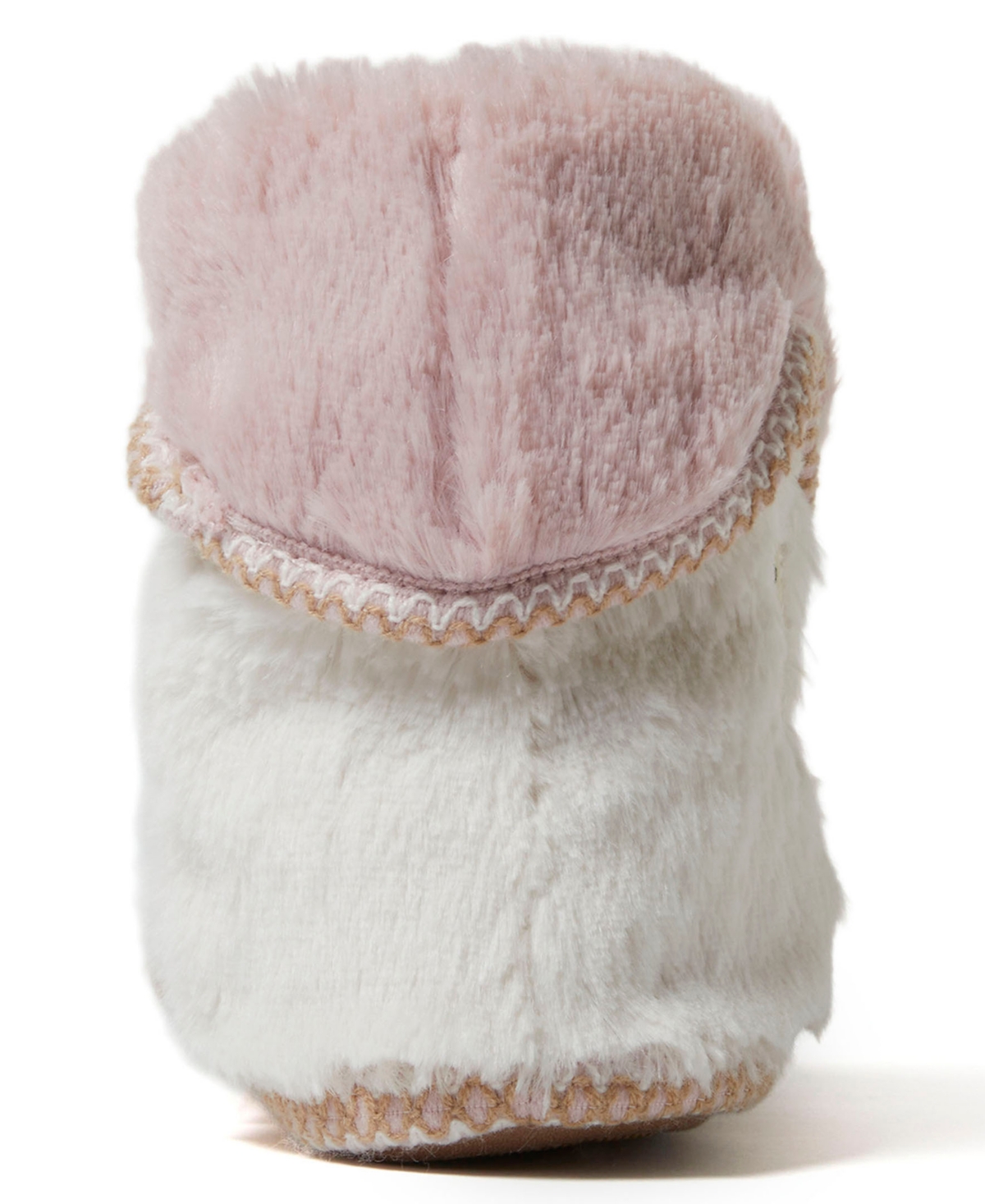 Dearfoams Beth Faux Fur Fold Down Fuzzy Bootie Slipper In Black