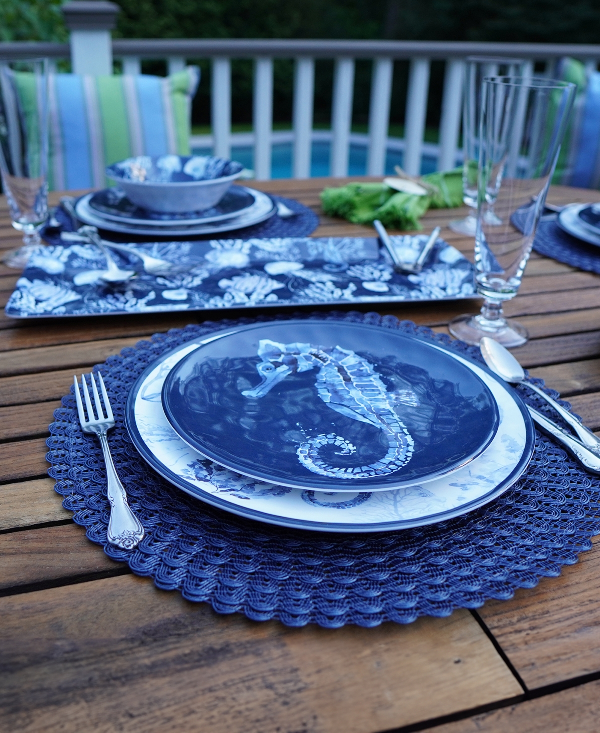Certified International Sea Life Set Of 6 Salad Plate 9", Service For 6 In Miscellaneous