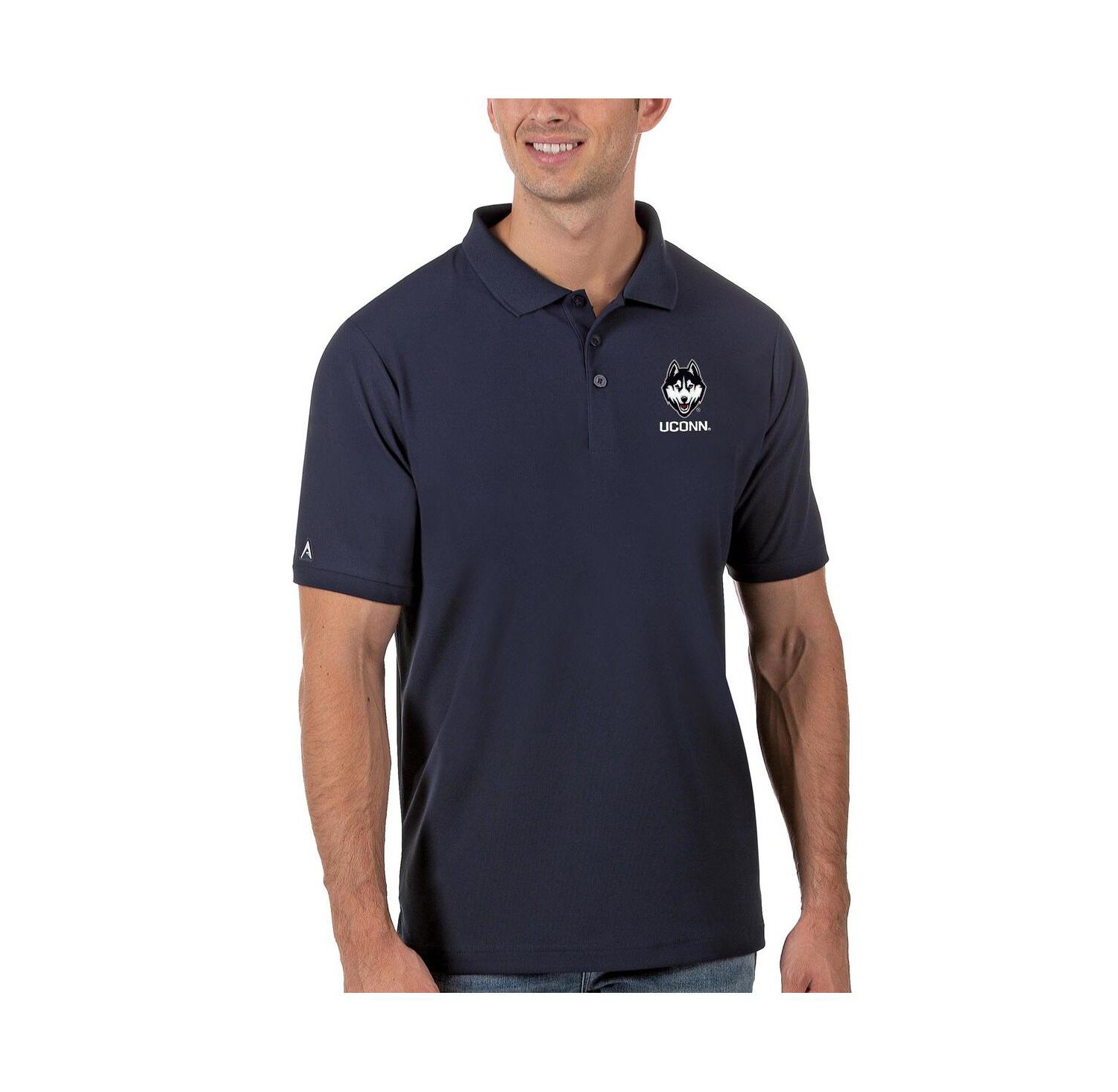 Men's Navy UConn Huskies Legacy Pique Polo