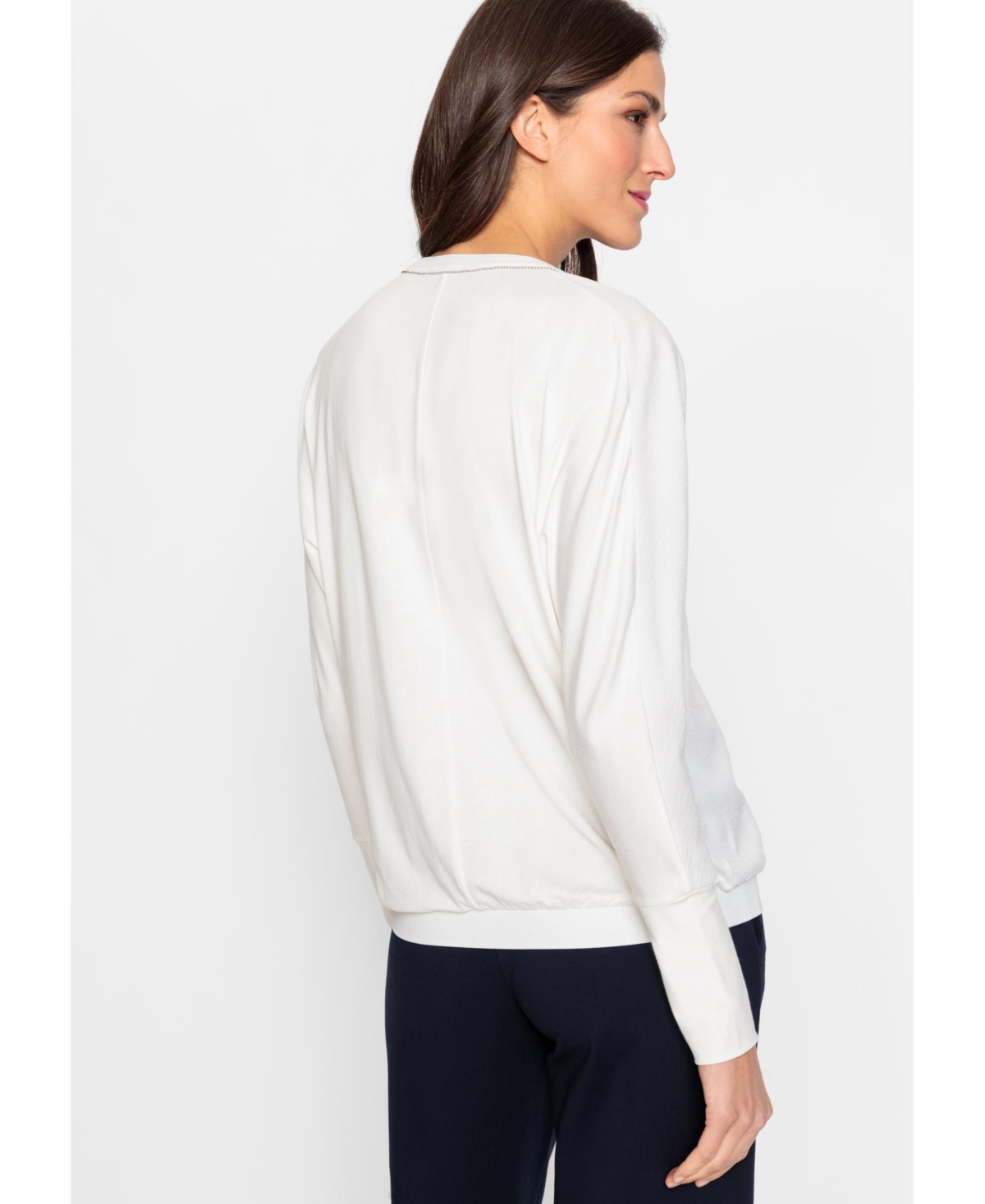 Olsen Women's Long Sleeve Dressy Crepe TShirt