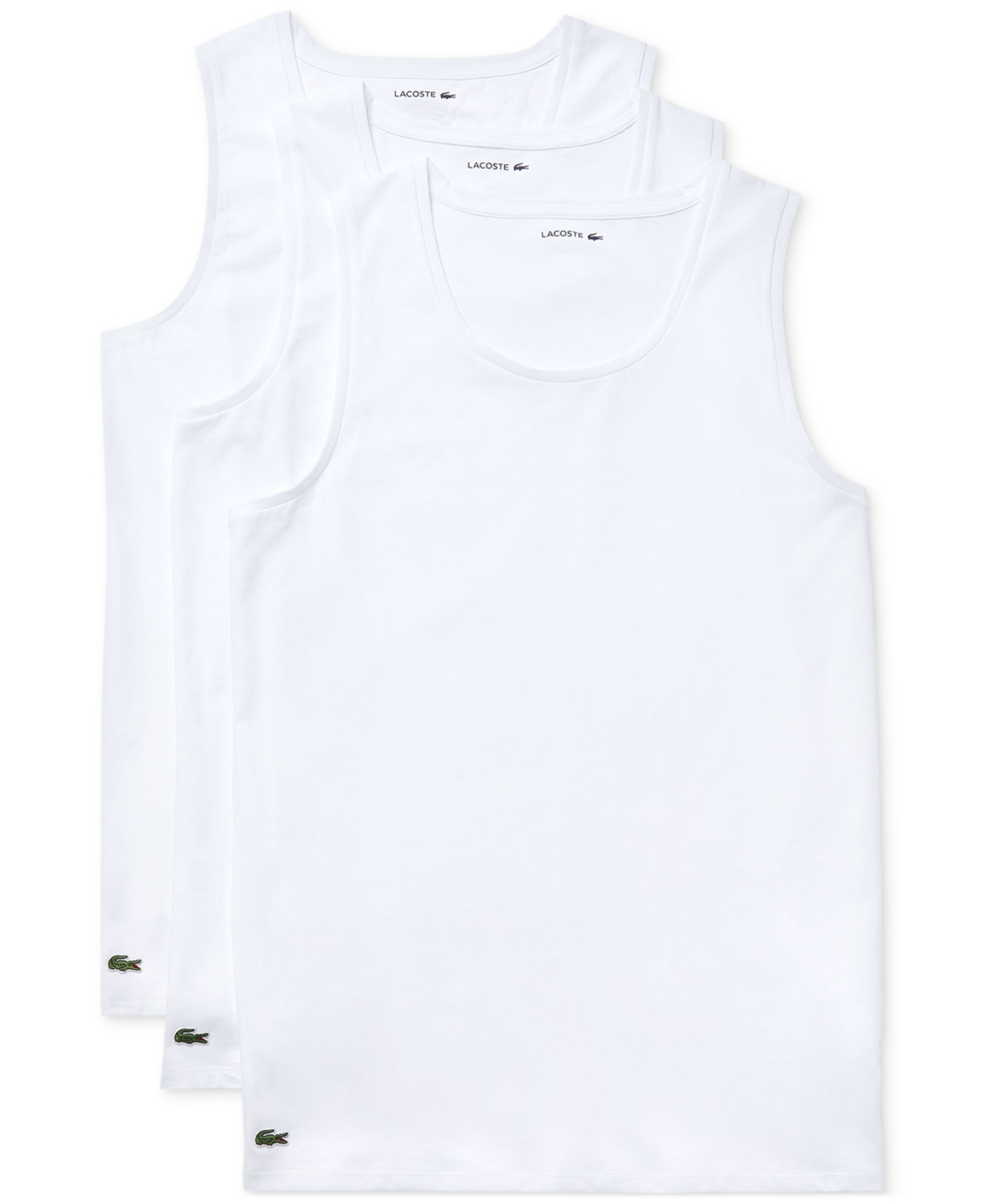 Men's 3-Pack Slim-Fit Tank Tops - WHITE