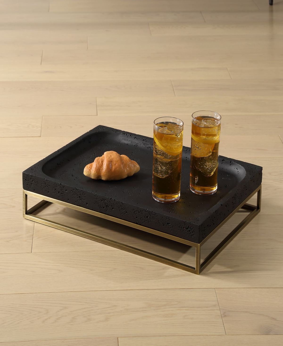 Uttermost Shadowstone Tray In Black