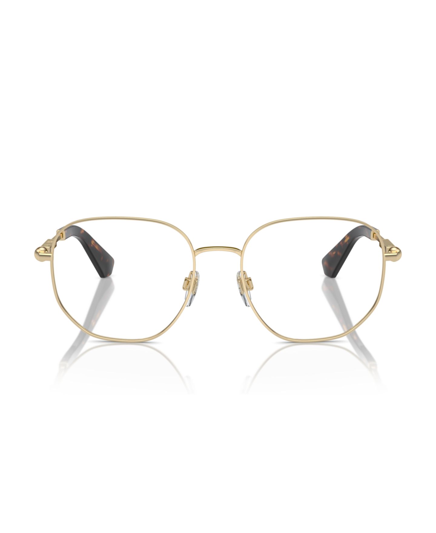 Женские очки Burberry Woman Square Metal BE1385 Eyeglasses, цвет: Светлый золотой — фото 2