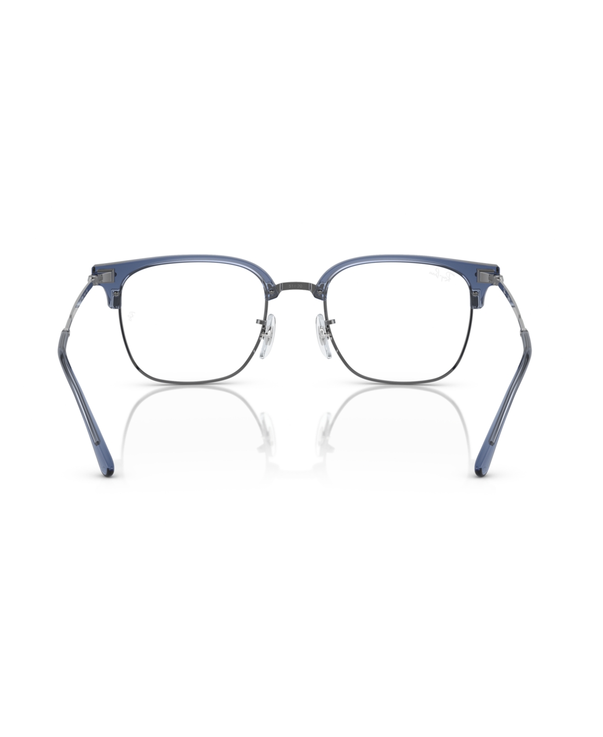 Ray Ban Unisex Eyeglasses, Rb7216 In Transparent Blue On Gunmetal