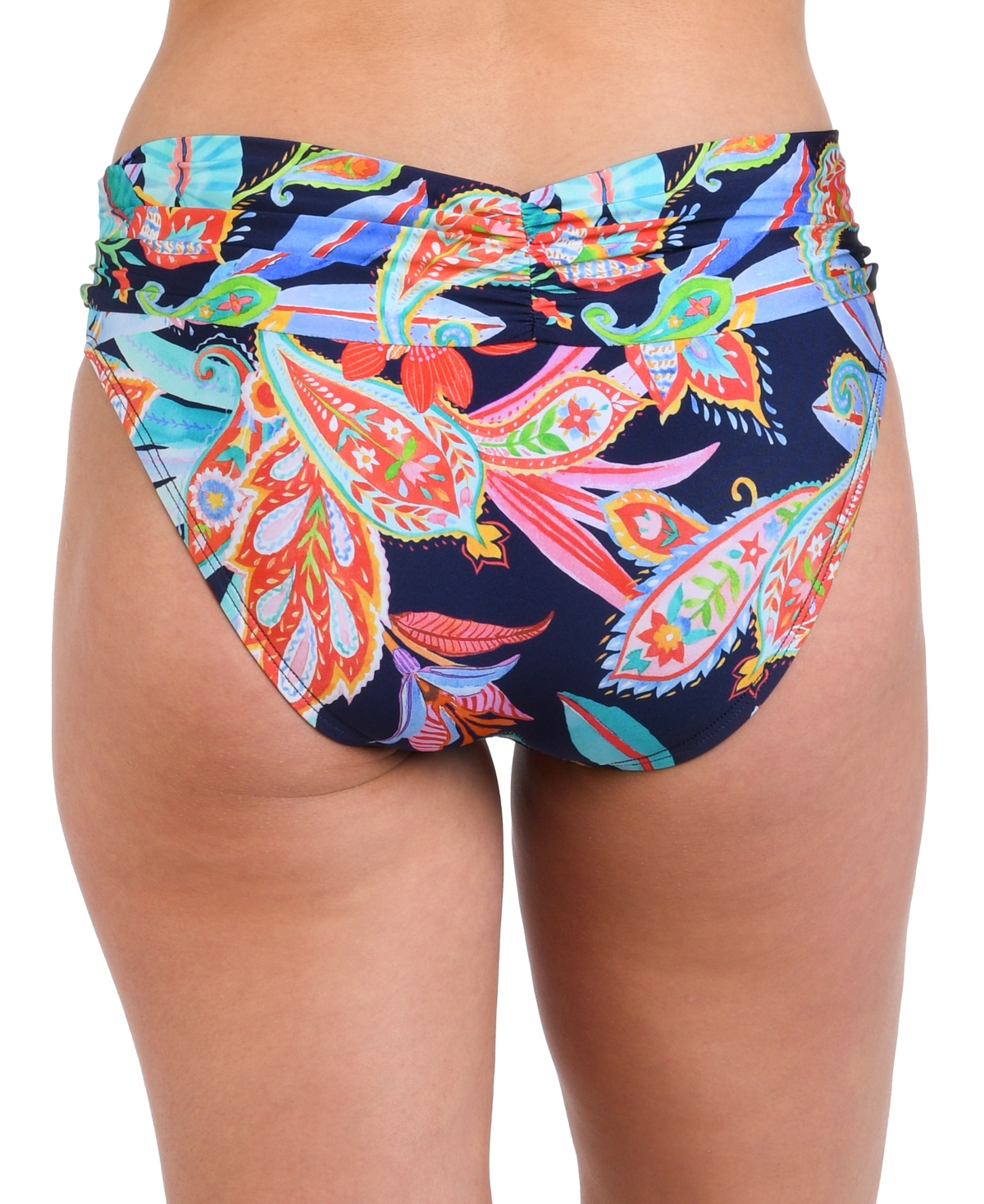 Shop La Blanca Women's Tropidelic Paisley Shirred-waist Bikini Bottoms In Multi
