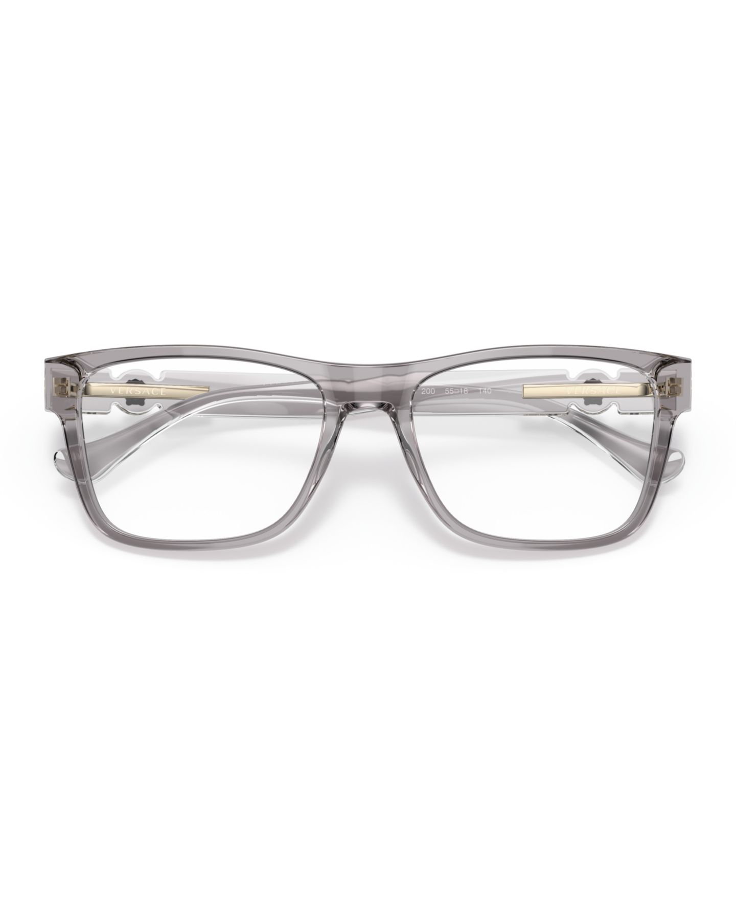 Мужские очки Versace Man Rectangle Plastic VE3303 Eyeglasses, цвет: Прозрачный серый, вариант 2 — фото 4