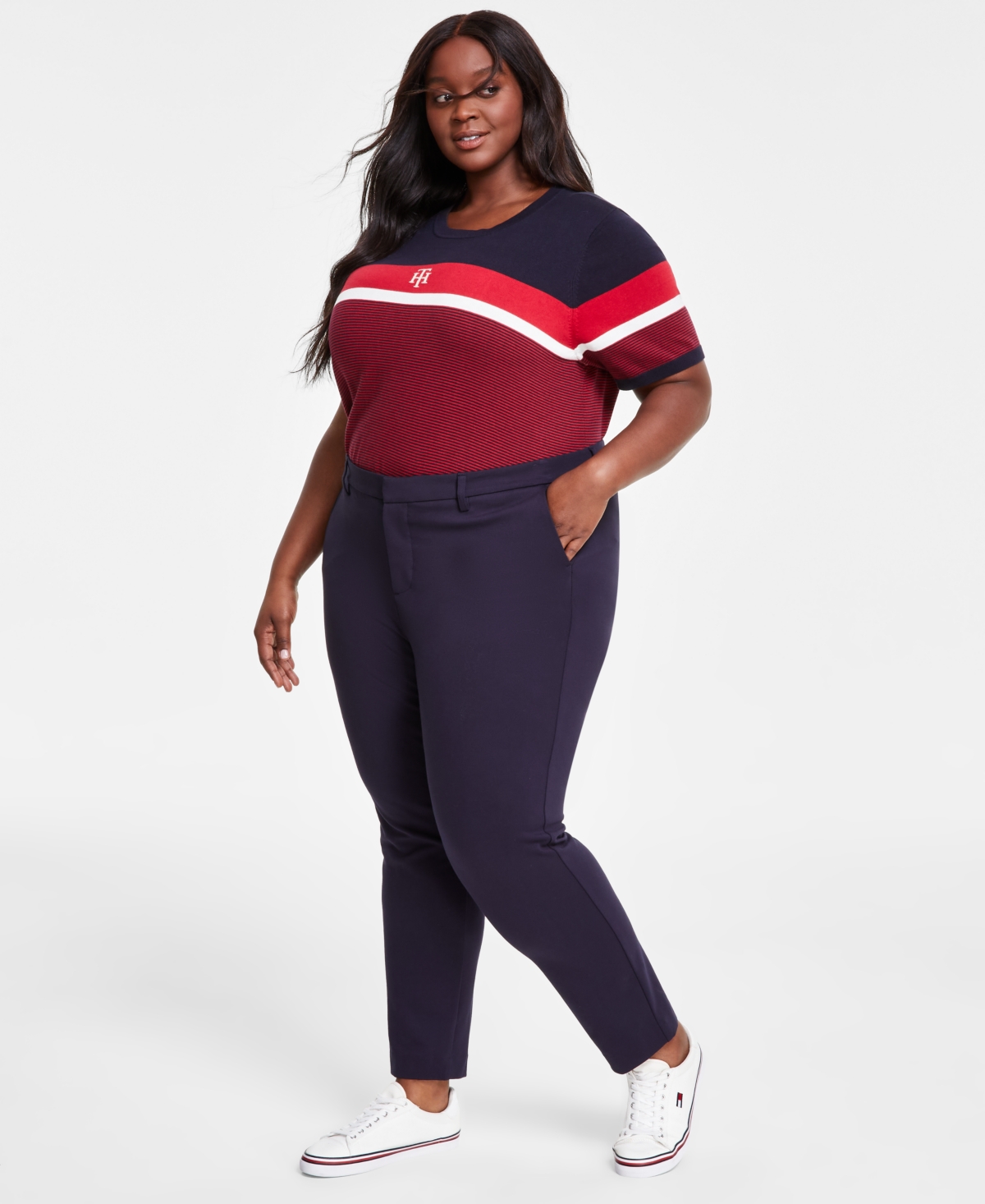 Tommy Hilfiger Plus Size Ponte Straight Leg Pants