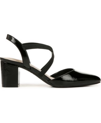 Women's April Block Heel Ankle Strap Slingback Pumps