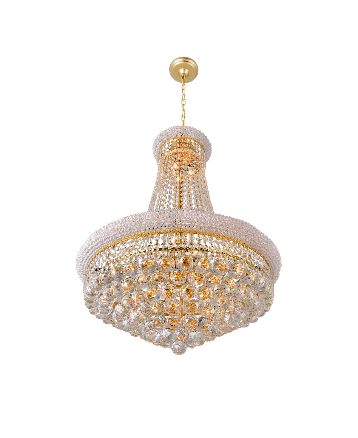 Shop Cwi Lighting Empire 17 Light Down Chandelier In Gold