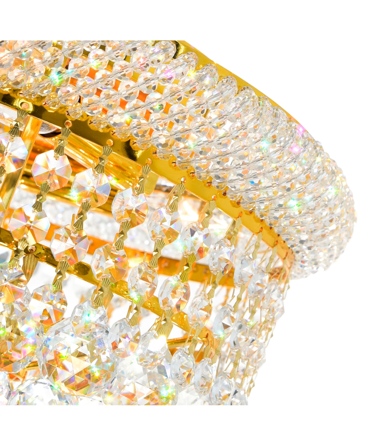 Cwi Lighting Empire 3 Light Flush Mount In Gold