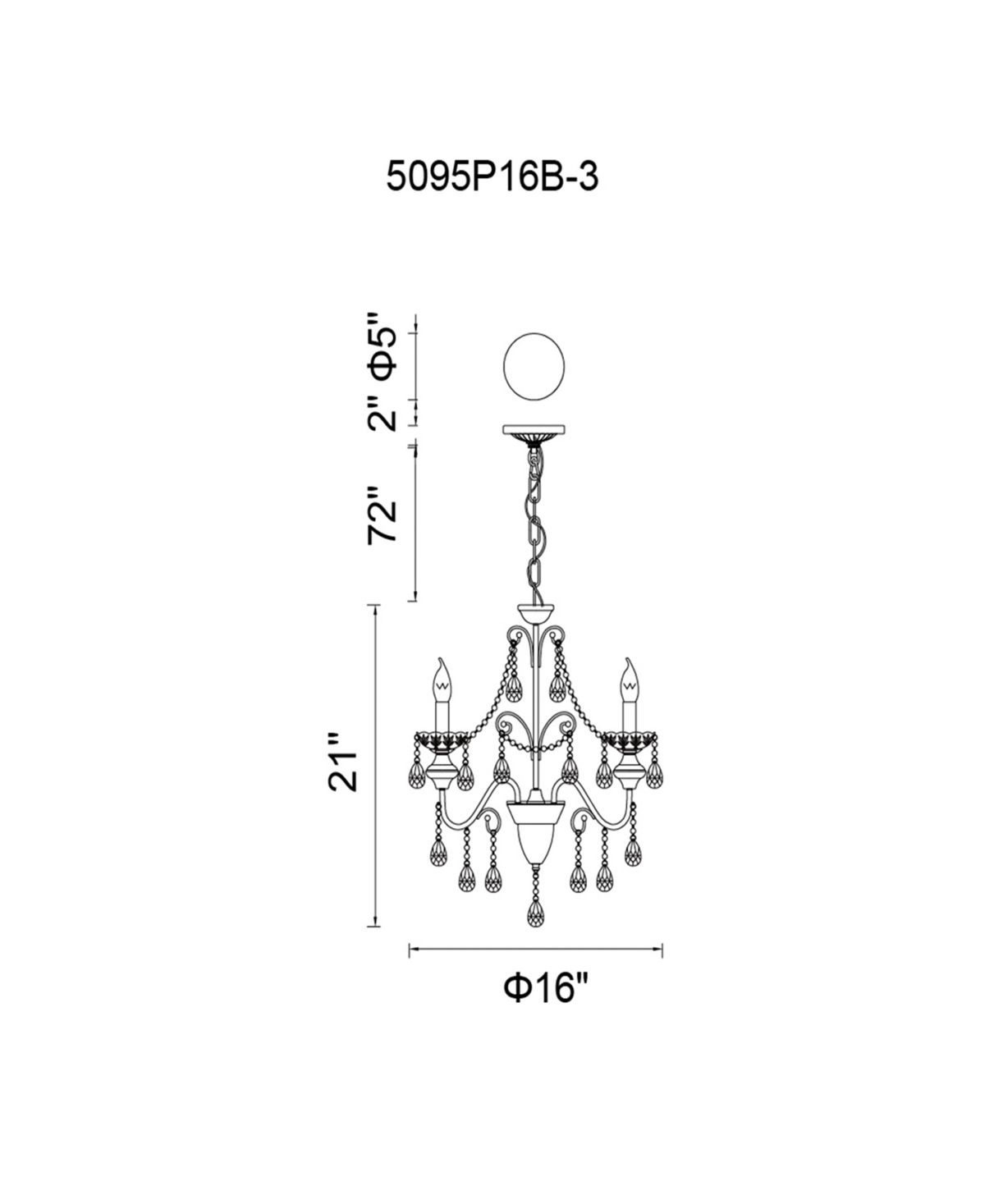 Shop Cwi Lighting Keen 3 Light Up Chandelier In Black