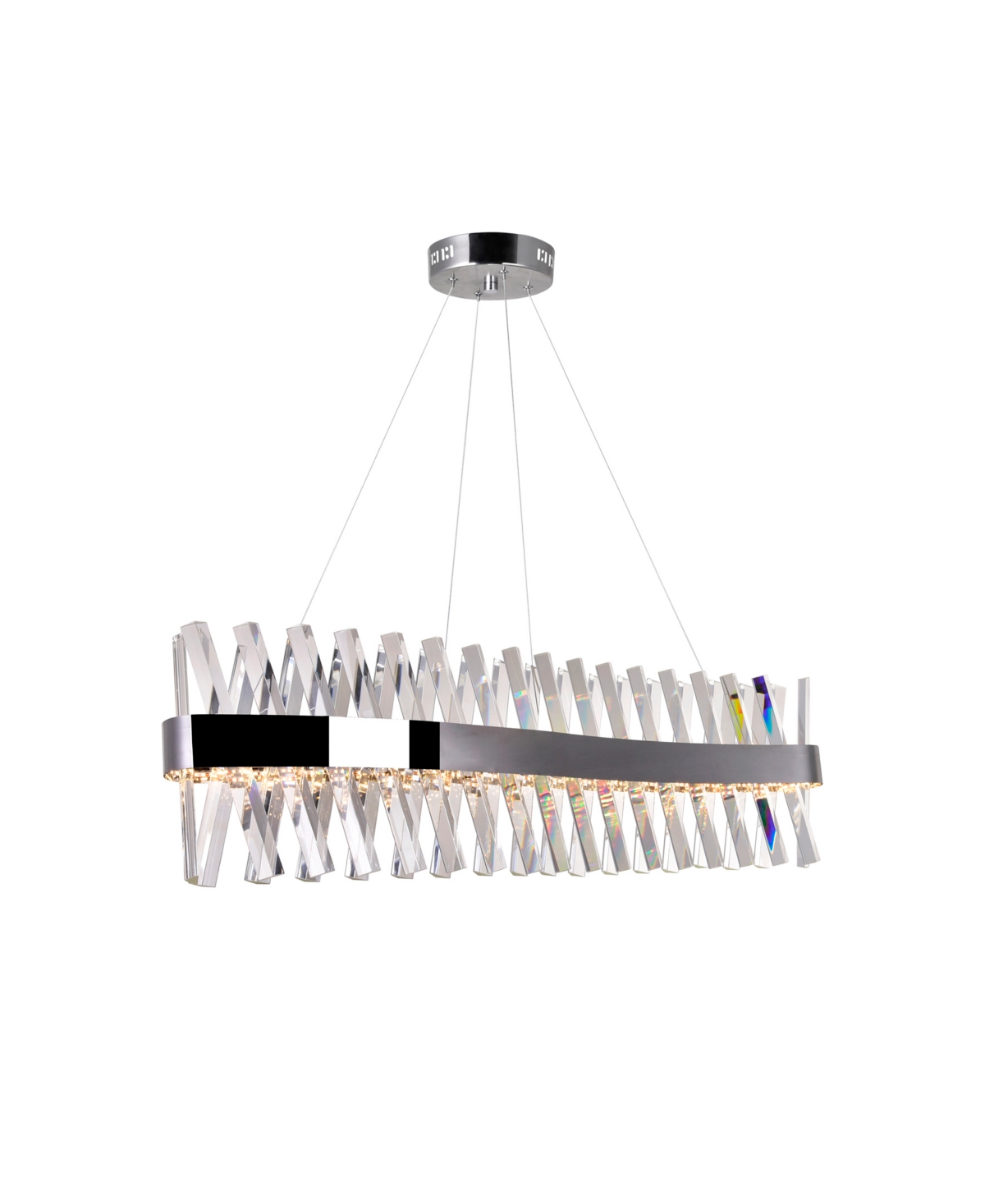 Cwi Lighting Glace Led Chandelier In Chrome