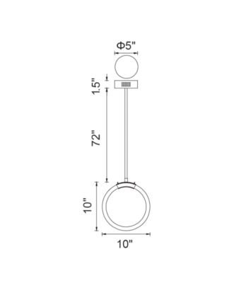 Hoops 1 Light LED Pendant