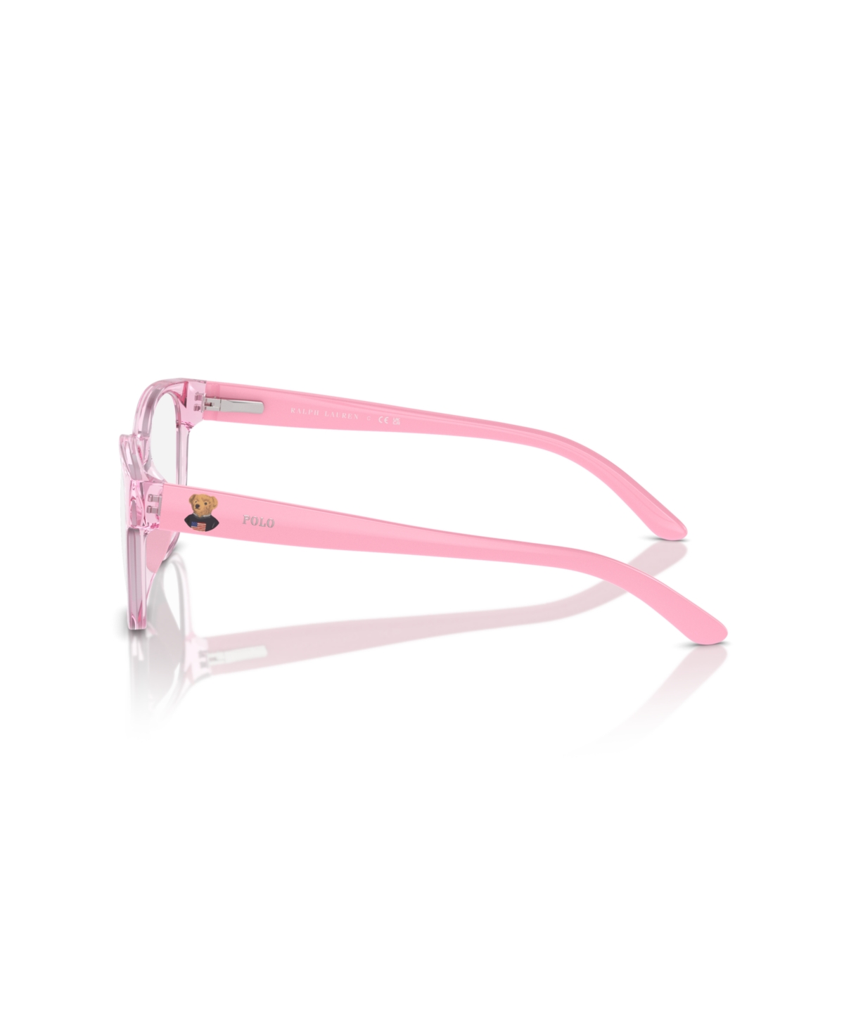 Shop Polo Ralph Lauren Child Eyeglasses, P8549u In Shiny Transparent Pink