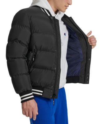 Men's Quilted Full-Zip Varsity Puffer Jacket