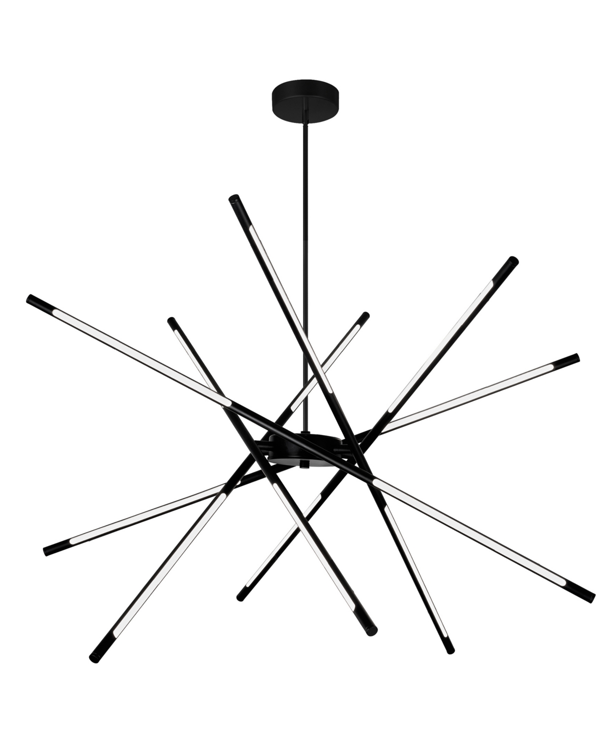 Shop Cwi Lighting Oskil Led Integrated Chandelier In Black
