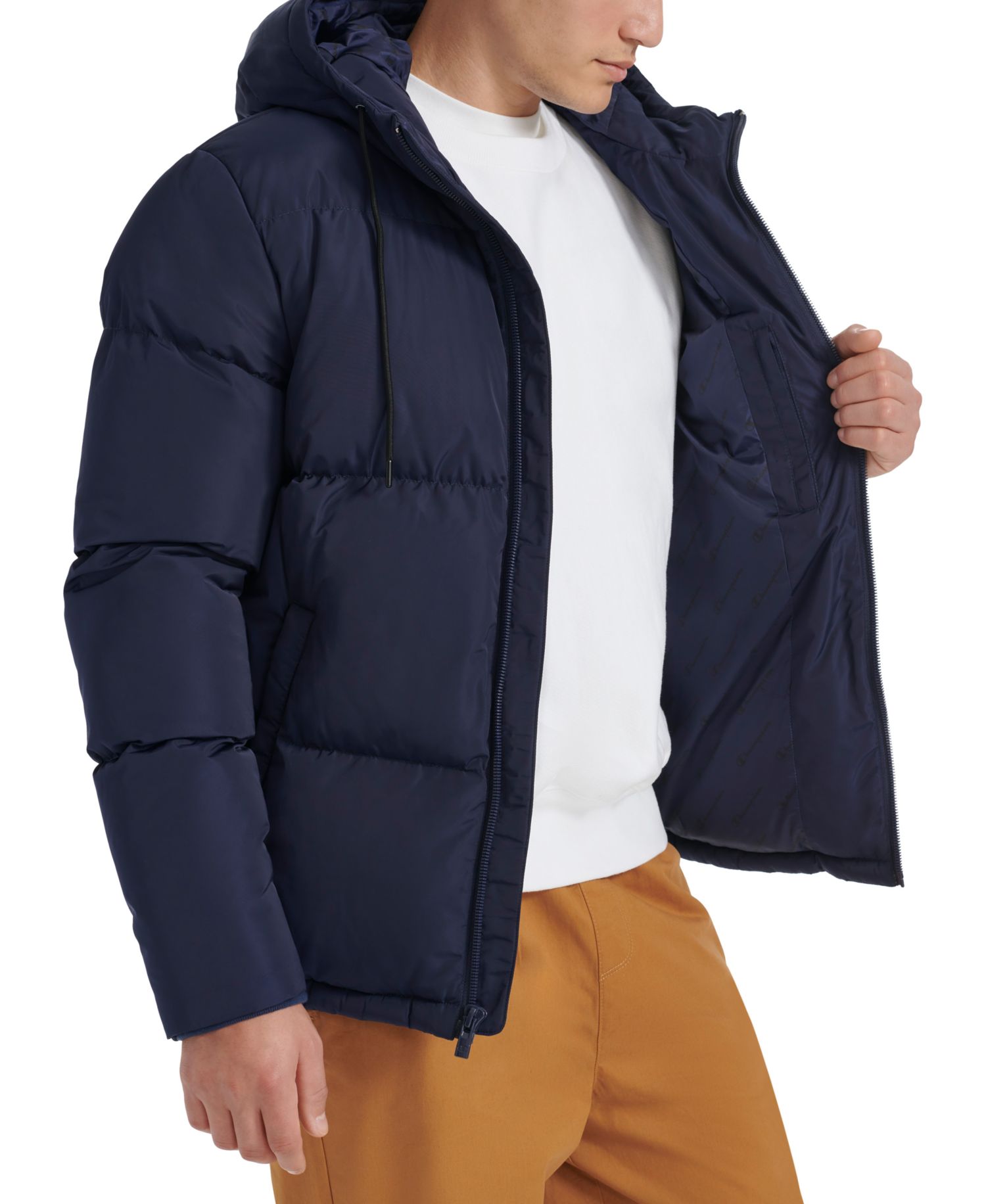 Men's Quilted Full-Zip Hooded Puffer Jacket