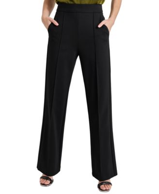DKNY - Women's Pull-On Front-Seam Straight Leg Trousers