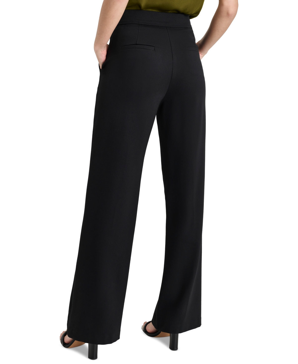 Dkny Women's Pull-On Front-Seam Straight Leg Trousers